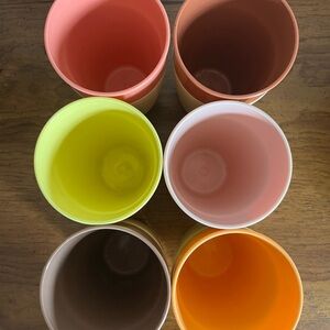 Vintage Raffiaware Set of 6 Tumblers Thermo-Temp Mallory Randall MCM USA